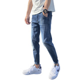 2021新款男士牛仔裤男修身小脚裤韩版潮流9分裤青年K302-P50，商品下架区，星座1006