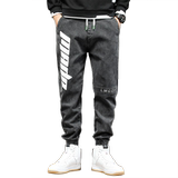 牛仔裤男宽松2021潮牌工装韩版潮流休闲束脚哈伦长裤男K2313-P45，男装牛仔裤，星座1006