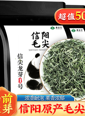 毛尖茶1斤2025新茶叶绿茶雨前嫩芽信阳原产毛尖春茶500g散装袋装