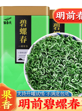 豫春尖碧螺春绿茶2025新茶特级嫩芽春茶浓香型花果香高端盒装茶叶