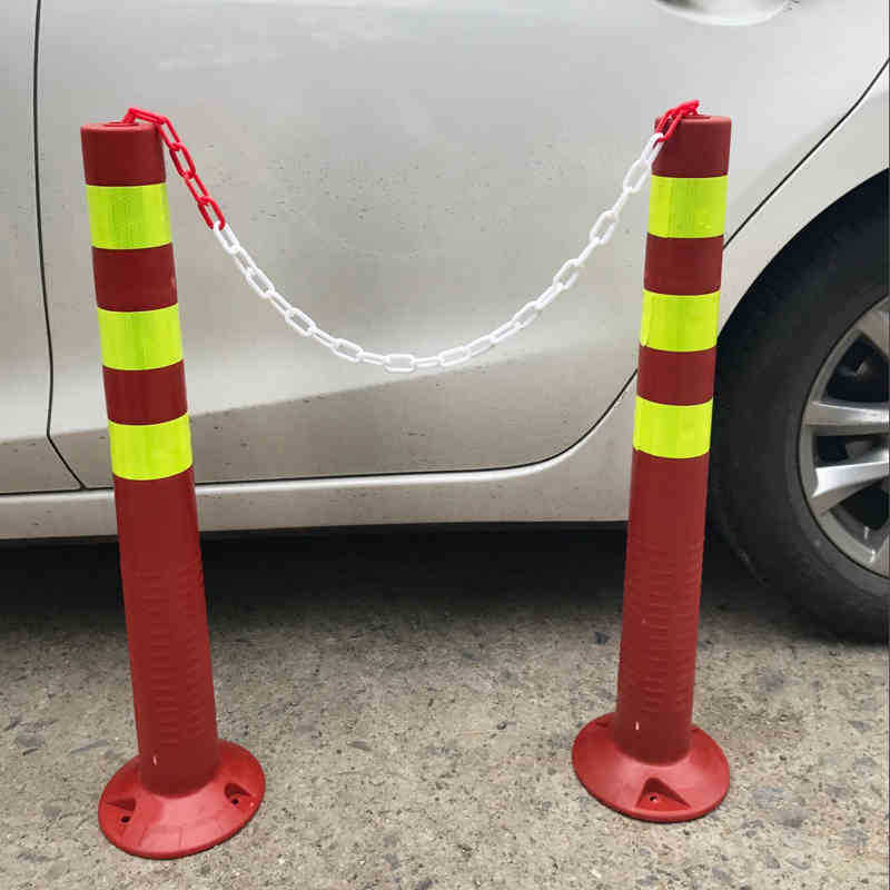 塑料立柱75CM反光警示柱道路防撞柱弹力柱人车分离隔离柱PVC护栏