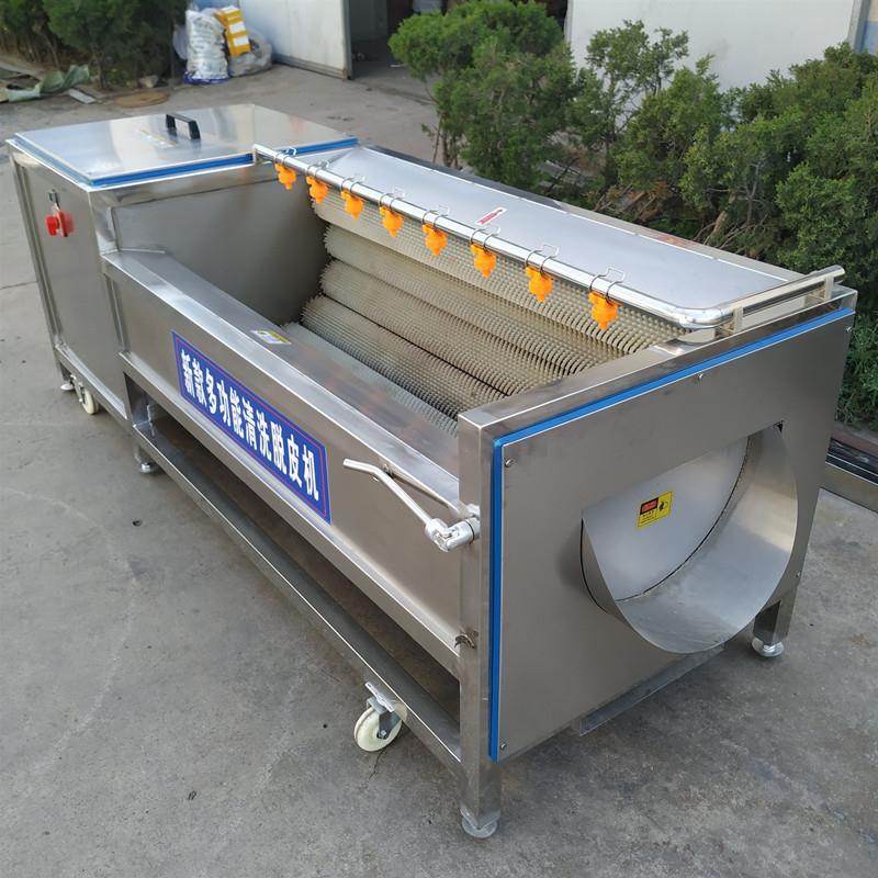 不锈钢毛刷清洗机 全自动牡蛎去泥沙清洗设备 加工厂滚动式洗蚝机