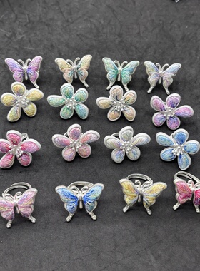 25年新款复古民族风苗族戒指手工苗银刺绣