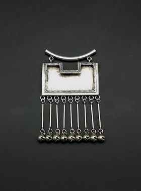 diy民族风苗银项坠空托