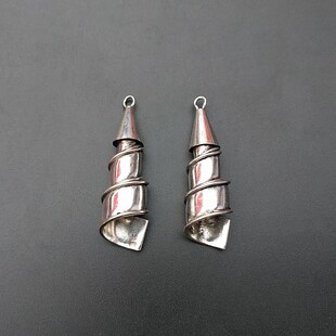 满99包邮 贵州老绣苗绣饰diy底托空托 手工苗银扭扭耳环底托饰品