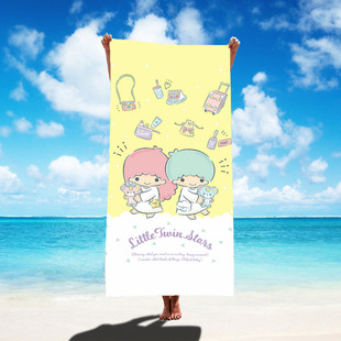 爆款新品卡通超细纤维毛巾涤纶印花浴巾吸水沙滩巾沙滩椅坐垫