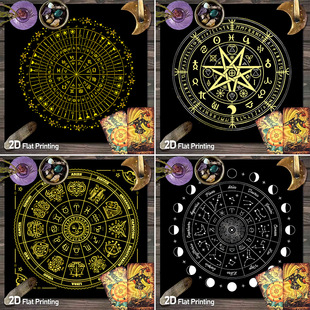 塔罗牌桌布桌垫布垫房间装饰防滑耐磨垫五芒星桌布塔罗牌桌布装饰