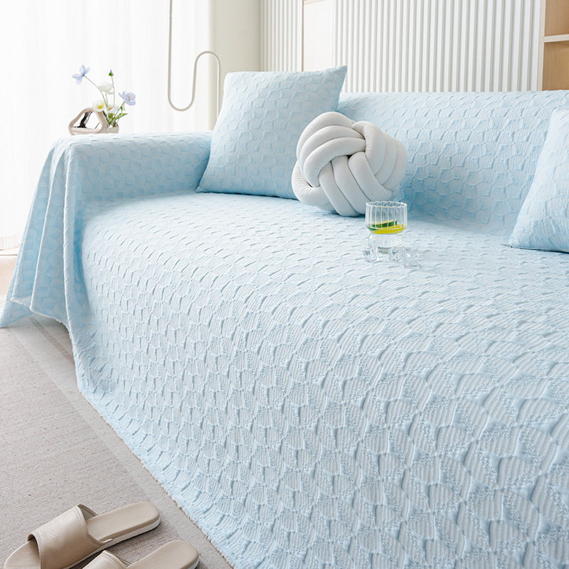 夏季沙发盖布巾2026新款一整张全盖沙发套罩夏天款凉席冰丝席坐垫