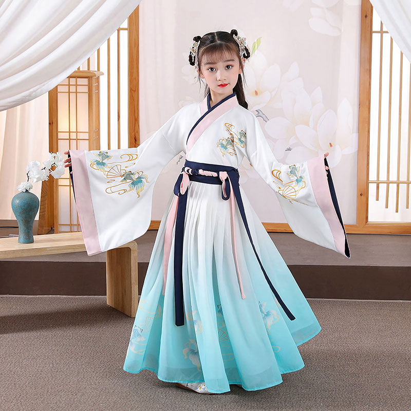 汉服女童古装中国风秋冬装儿童国学服长袖古风襦裙超仙唐装演出服,童装/婴儿装/亲子装,汉服,淘宝优惠券,粉丝福利购,淘宝优惠卷