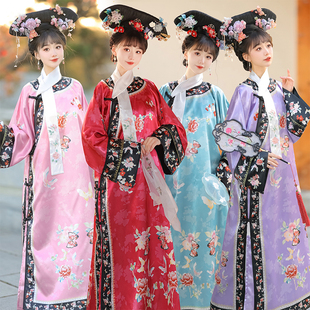 创新吉祥如意新款清代格格服装新中式宫廷风清朝服饰旗装汉服女款