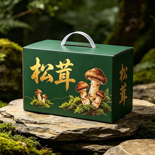 新鲜松茸包装盒礼品盒包装箱空盒子纸盒纸箱彩盒高档通用松茸礼盒