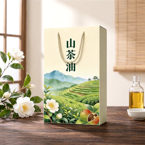 山茶油野生核桃油礼品盒单瓶两瓶装食用植物油橄榄油包装盒
