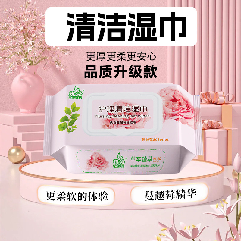 清洁护理便携湿巾纸出差旅行卫生湿巾女性私处湿纸巾成人通用经期