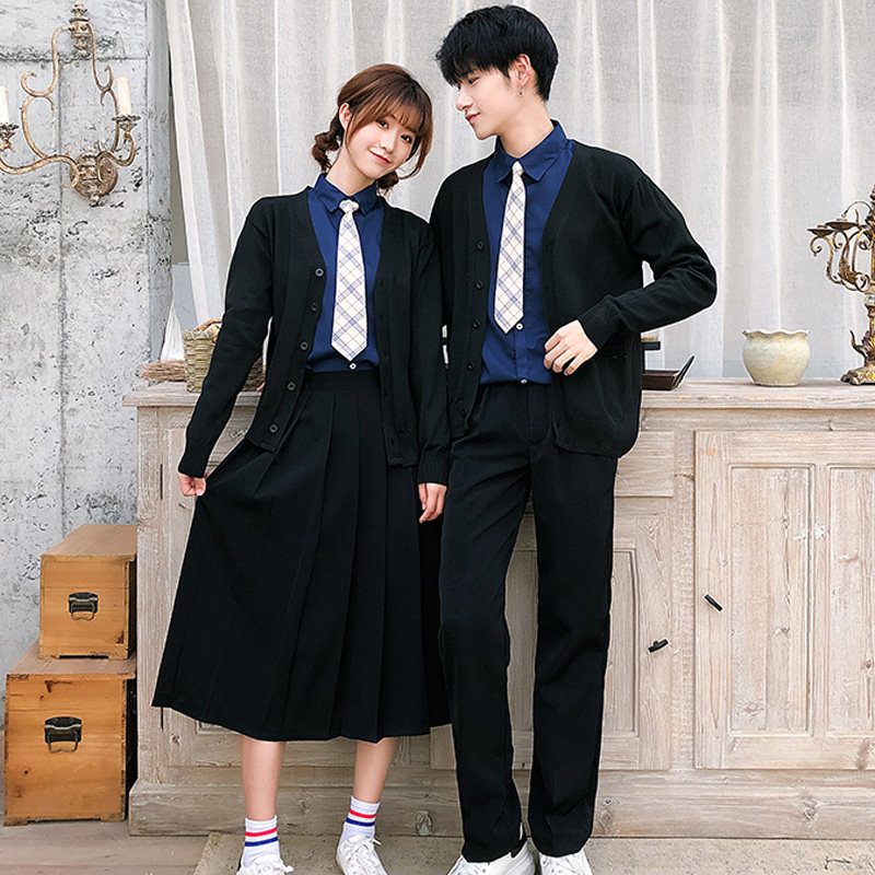 港风中学生毛衣韩国制服