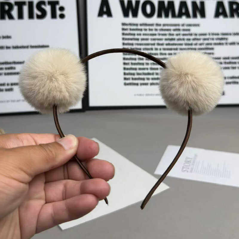 可爱小熊发夹毛球网红