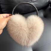 超大真狐狸毛皮草耳罩可爱毛绒男女耳捂子保暖耳包防冻耳套女