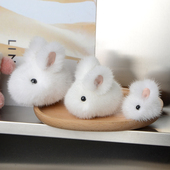 可爱水貂毛小玉兔书包包挂饰网红ins毛绒公仔汽车钥匙扣玩偶挂饰