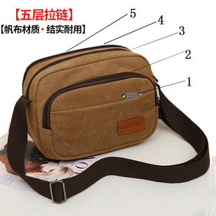 男女单肩斜挎防水布包轻便妈妈包斜跨生意收款收钱收银售票中老年