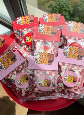 中国风网红喜糖袋透明塑料卡头糖果袋伴手礼创意折叠diy喜糖袋