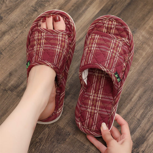 起彩一字橡胶底防滑居家四季拖鞋