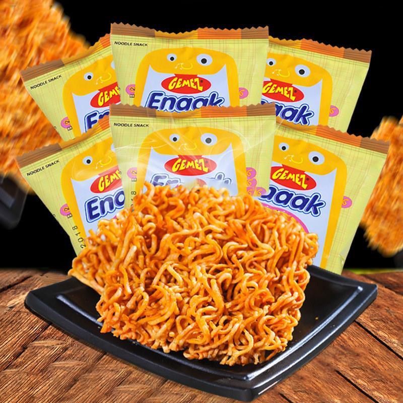 GEMEZ印尼进口网红小鸡面烧烤味干脆面火辣味方便面烟熏牛肉味小