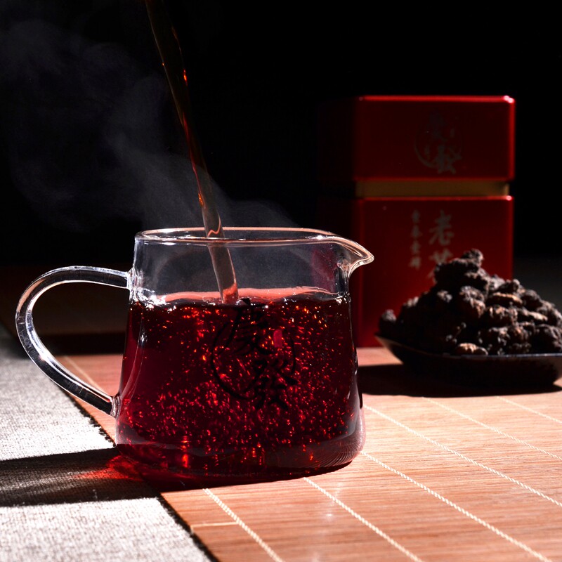 庆发茶壹叁壹肆布朗山老茶头250g 勐海茶区普洱散装熟茶汤体醇厚