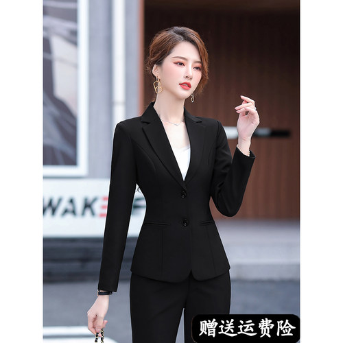 西装套装女士收腰大学生职业正装