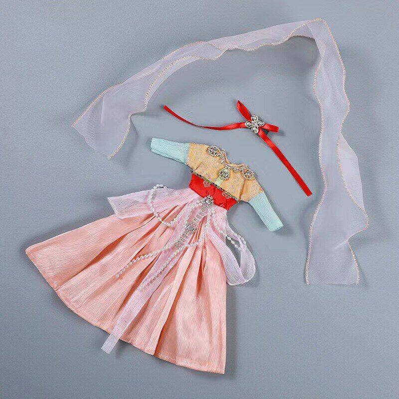 雾岛 6分bjd/sd娃衣30cm娃娃古装衣服套装适用于卡肉赤木素体娃衣
