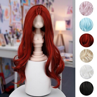 雾岛 bjd sd熊妹娃娃假发柔软丝中分大卷346分娃用假毛假发头套