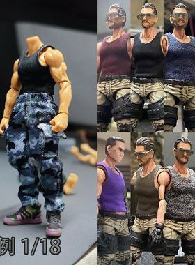 1/18兵人背心男女通用素体手办玩偶服装3.75寸玩具BFS暗源衣服