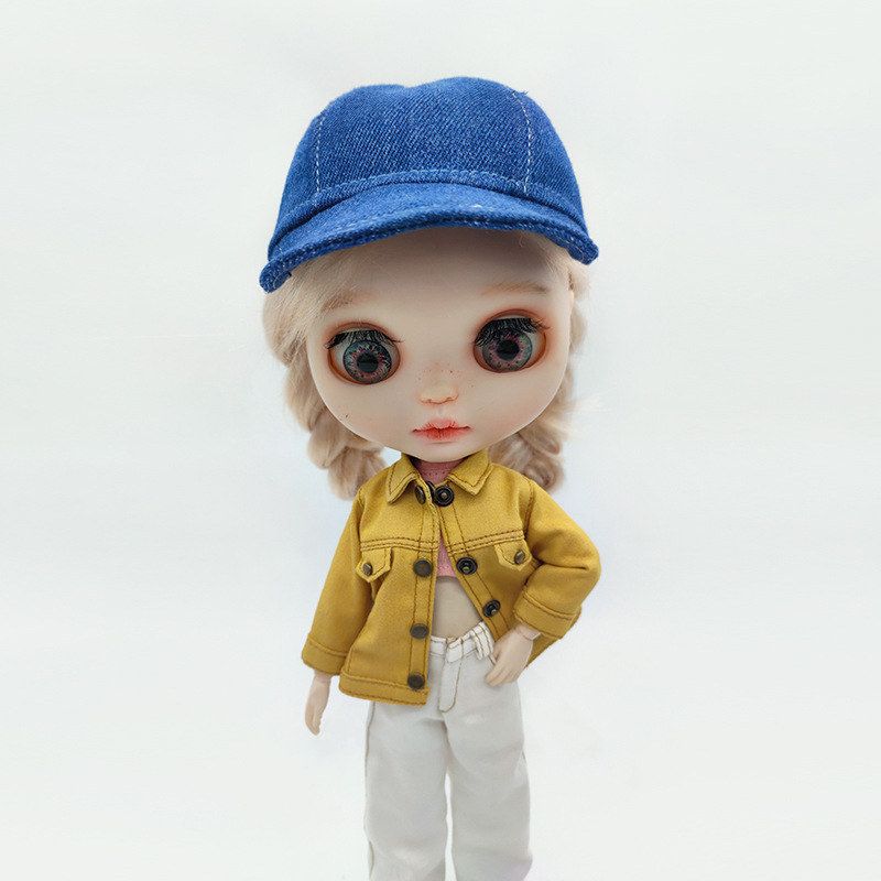 小布blythe牛仔鸭舌帽娃衣娃衣