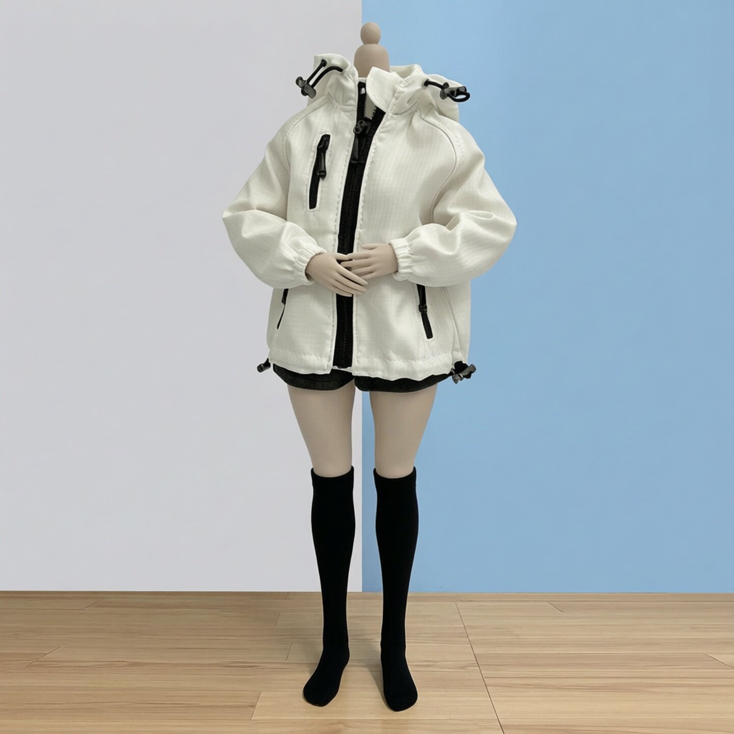1/6女兵人服饰 冲锋衣外套防晒服 12寸可动人偶服装模型配件周边