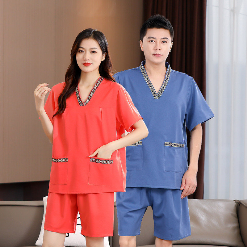 高档TR四面弹力汗蒸服女纯棉情侣款桑拿服男洗浴足疗按摩店客人服,居家布艺,汗蒸服,淘宝优惠券,粉丝福利购,淘宝优惠卷