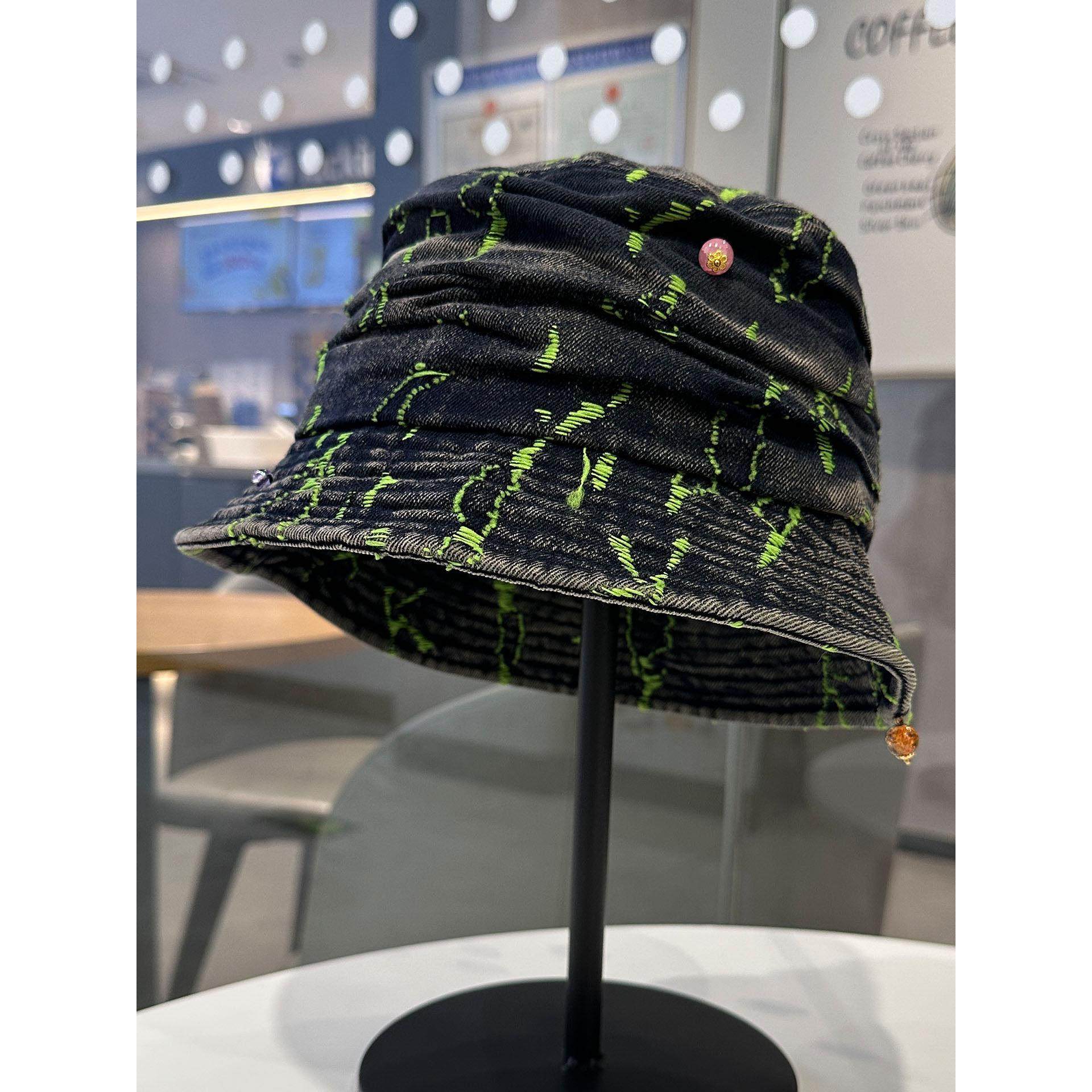 日系重工水洗棉牛仔渔夫帽女春夏季遮阳百搭显脸小水桶帽褶皱盆帽,服饰配件/皮带/帽子/围巾,帽子,淘宝优惠券,粉丝福利购,淘宝优惠卷