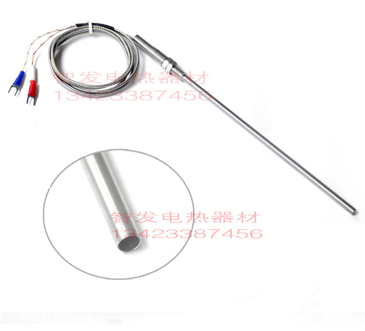 探针式热电偶 温度传感器 探针式感温线测温器 温度计K型5*100