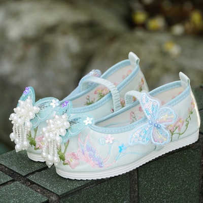 春季女童绣花鞋古风儿童汉服鞋