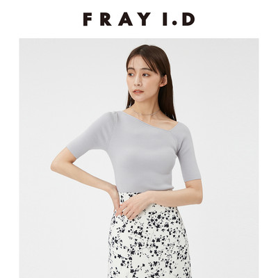 FRAYI.D不对称斜领针织衫