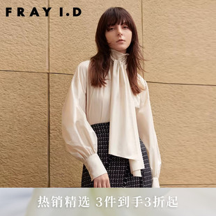 蝴蝶结系带衬衫 上衣FWFB231008 I.D春夏气质泡泡袖 FRAY
