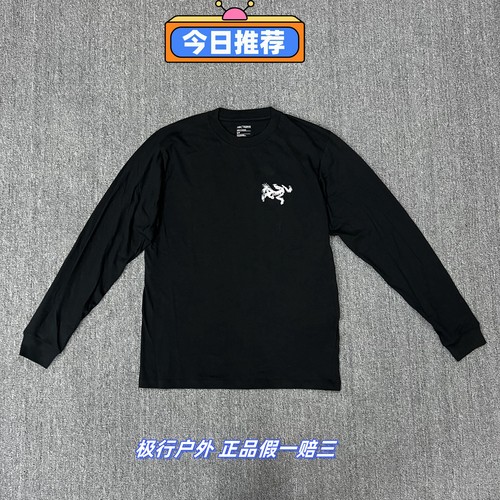 正品现货 ARC'TERYX始祖鸟 KRAGG SL 印花匹马棉透气长袖T恤