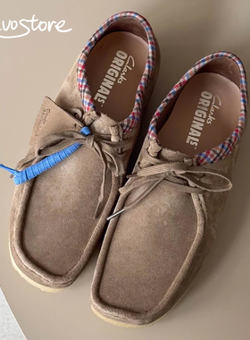 Clarks Wallabee 复古低帮男乐福鞋简约系带休闲袋鼠鞋运动鞋