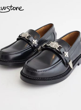 Toga Pulla Metal Loafer 皮革低帮金属扣女乐福鞋休闲皮鞋一脚蹬