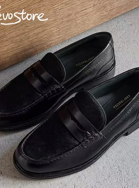 Clarks Craft James Lo 马毛复古低帮男乐福鞋简约休闲皮鞋一脚蹬