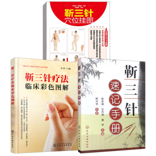 【全3册】靳三针速记手册靳三针穴位挂图靳三针疗法临床彩色图解刘刚张东淑针灸临床教学应用医学参考中医针灸临床治疗应用图书籍