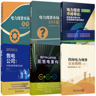 省间电力现货交易规则试行售电公司交易运营原理与实践用户中心时代 全6册 配售电重构电力现货市场101问电力现货市场导论书