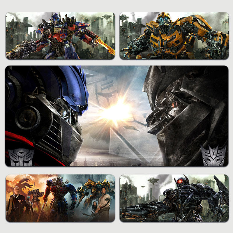 鼠标垫超大号男生二次元电竞变形金刚擎天柱大黄蜂防水加厚书桌垫