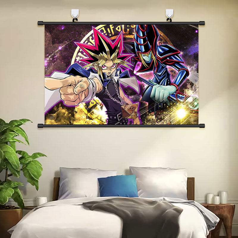 游戏王挂画暗游戏海马壁纸青眼白龙三幻神黑壁画动漫二次元海报