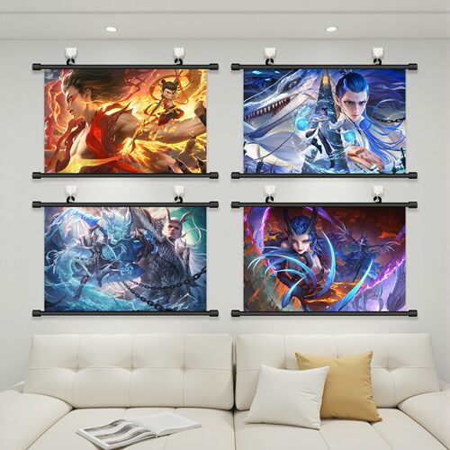 王者荣耀哪吒联动挂画海报