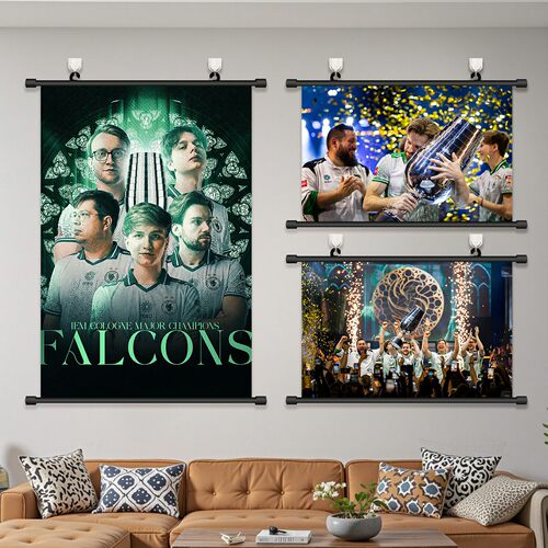falcons猎鹰科隆Major夺冠海报NiKo挂画反恐精英CS装饰画壁画贴纸