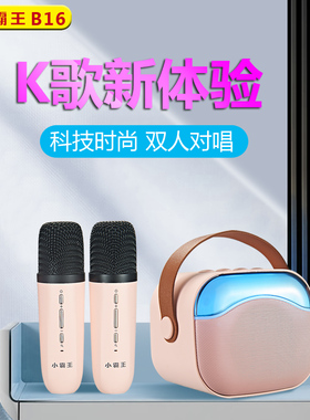 小霸王B16新款2024户外K歌儿童唱歌话筒音响一体麦克风蓝牙音箱