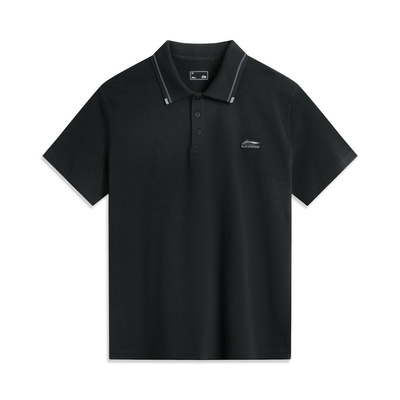 李宁男子短袖T恤健身系列速干冰感商务休闲POLO衫APLV459